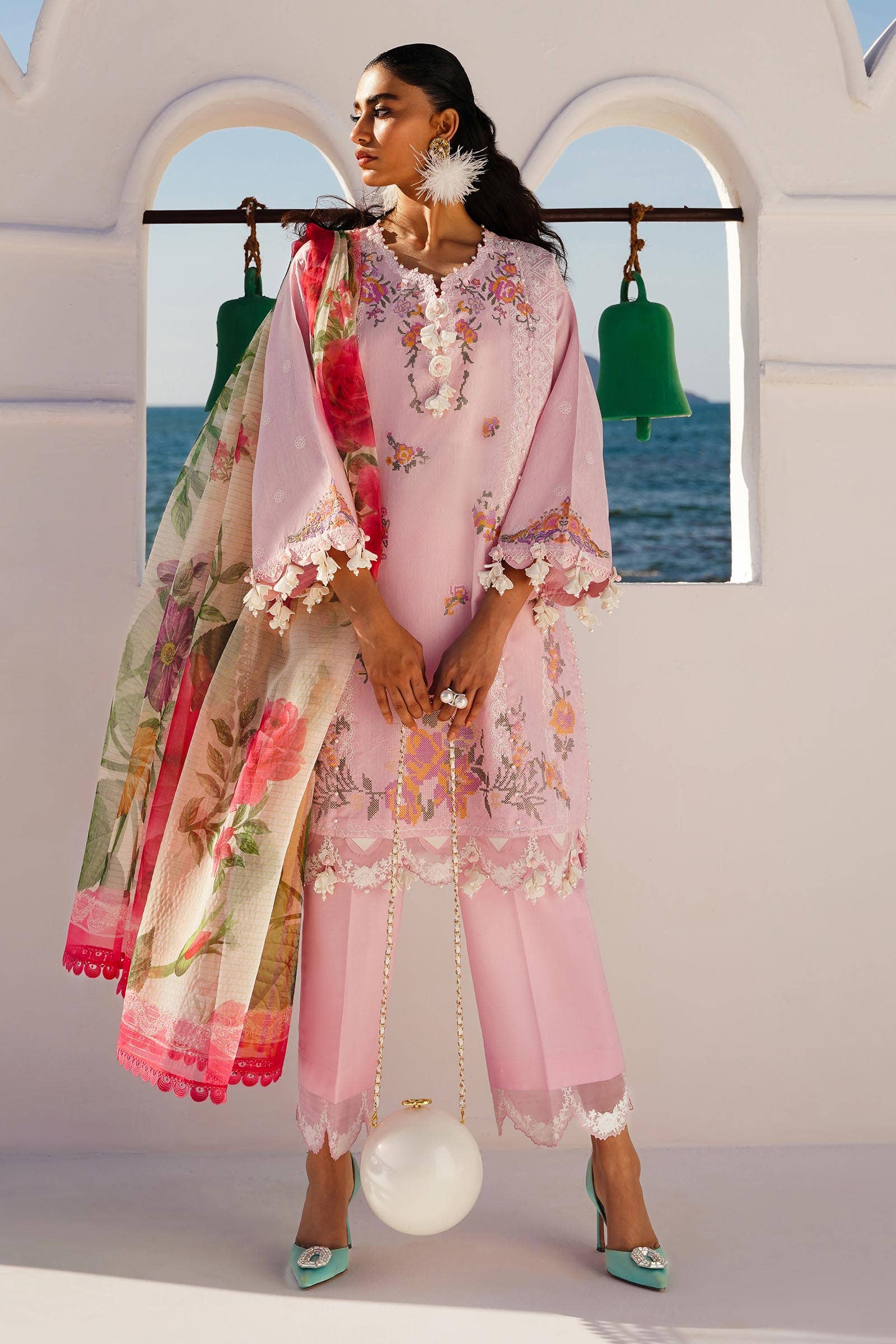Sana Safinaz | Muzlin Spring 24 | M241-016A-CL by Sana Safinaz - Designer Dress - Type: Ladies Clothes - Available at Libayah - 100% Original