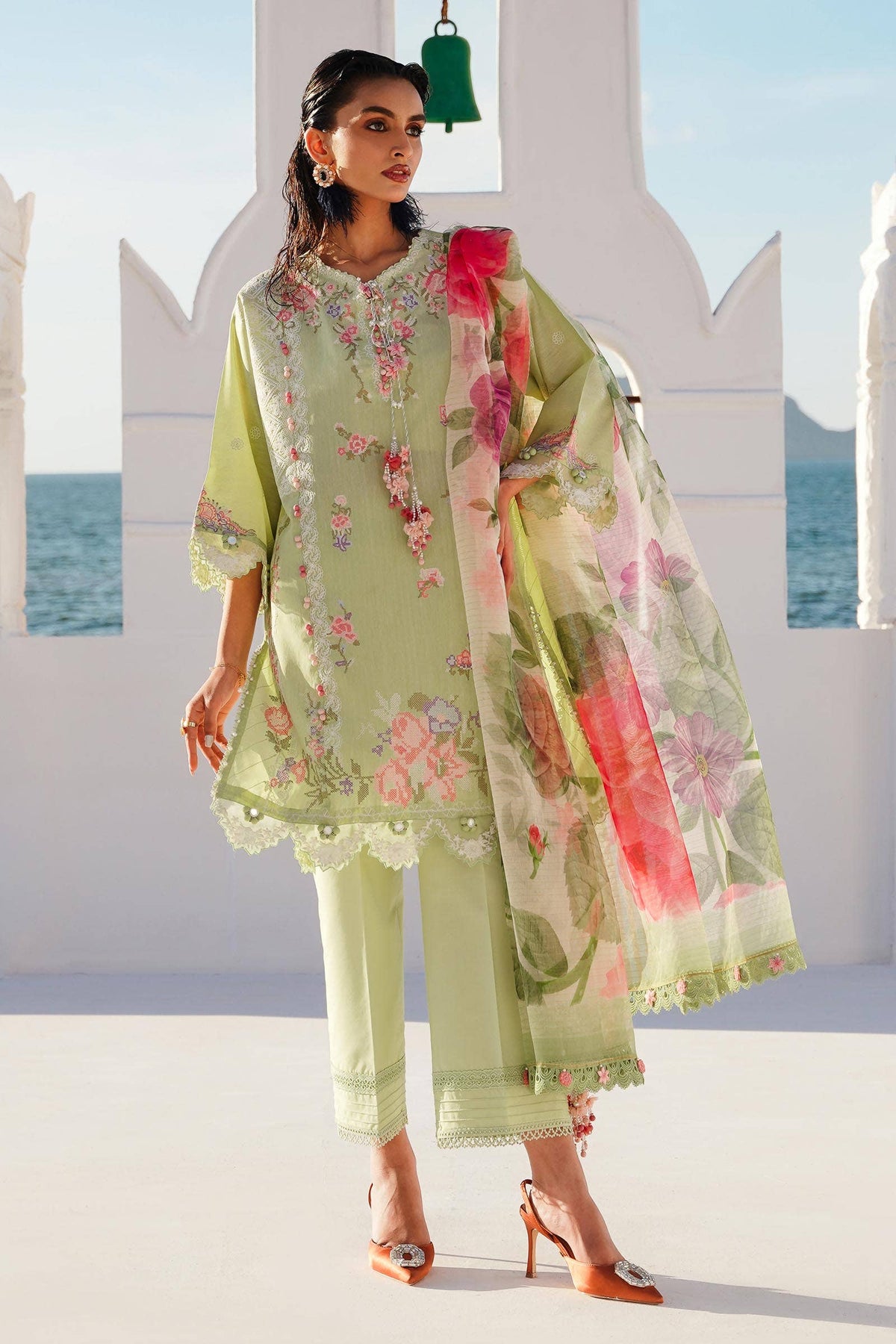 Sana Safinaz | Muzlin Spring 24 | M241-016B-CL by Sana Safinaz - Designer Dress - Type: Ladies Clothes - Available at Libayah - 100% Original