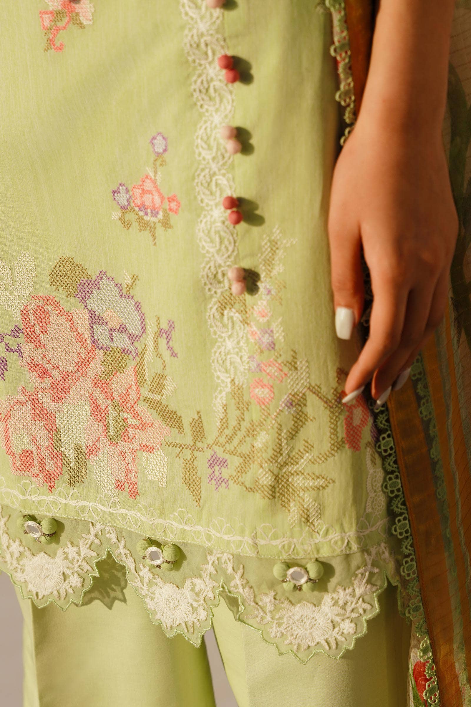 Sana Safinaz | Muzlin Spring 24 | M241-016B-CL by Sana Safinaz - Designer Dress - Type: Ladies Clothes - Available at Libayah - 100% Original