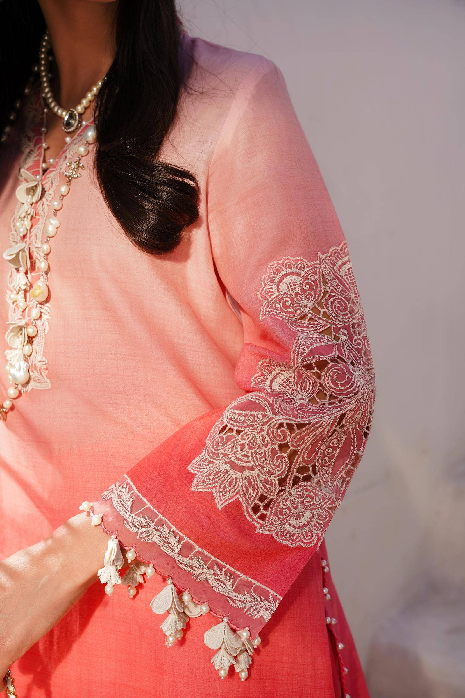 Sana Safinaz | Muzlin Spring 24 | M241-017A-CW by Sana Safinaz - Designer Dress - Type: Ladies Clothes - Available at Libayah - 100% Original