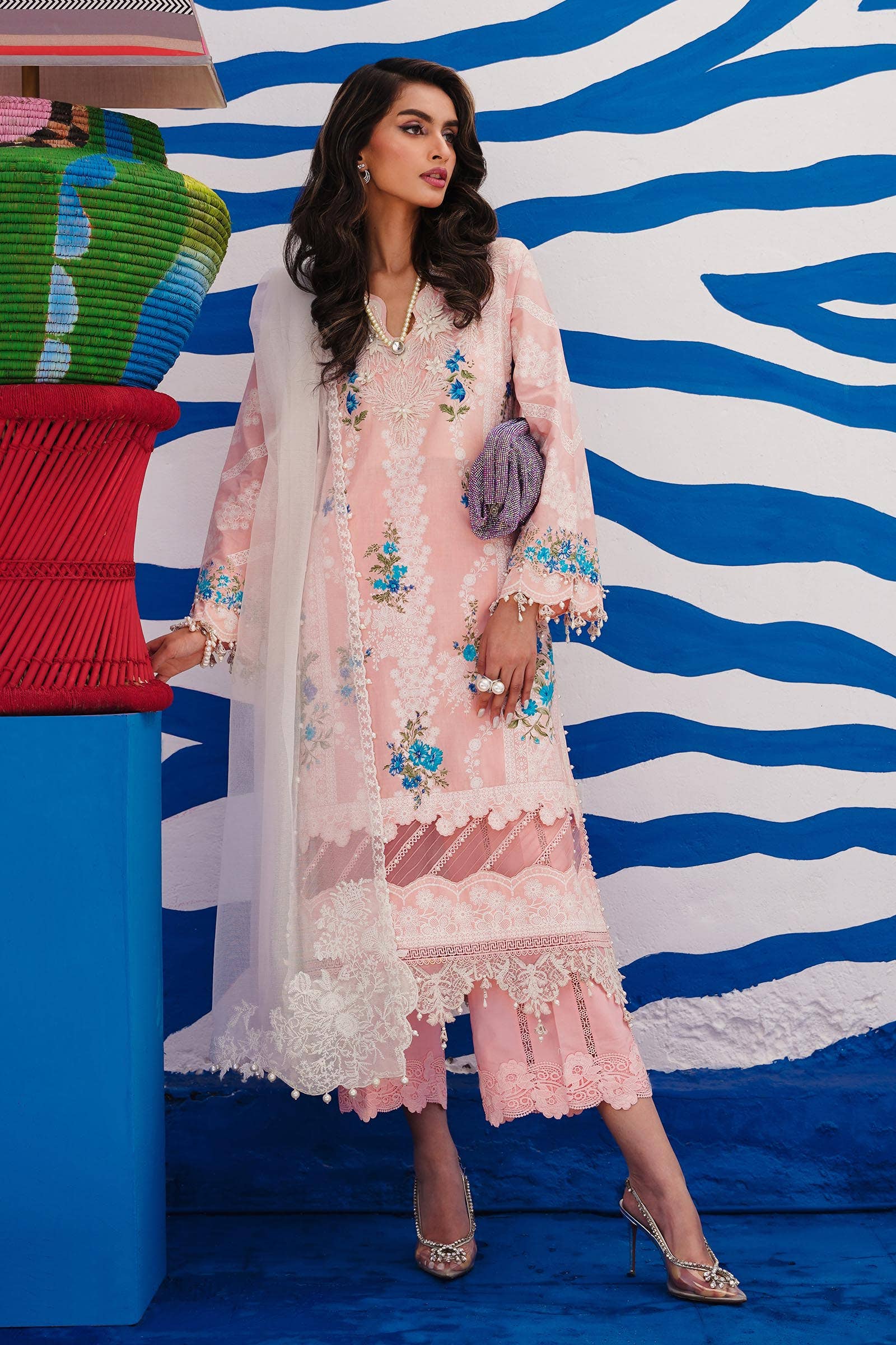 Sana Safinaz | Muzlin Spring 24 | M241-020B-CW by Sana Safinaz - Designer Dress - Type: Ladies Clothes - Available at Libayah - 100% Original