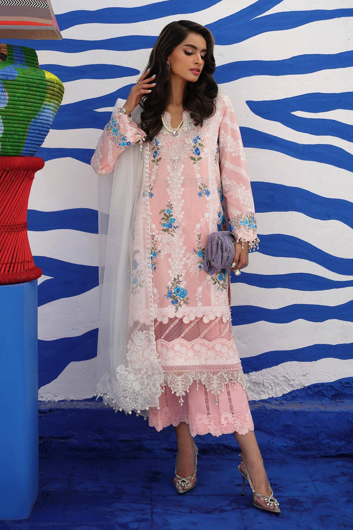 Sana Safinaz | Muzlin Spring 24 | M241-020B-CW by Sana Safinaz - Designer Dress - Type: Ladies Clothes - Available at Libayah - 100% Original