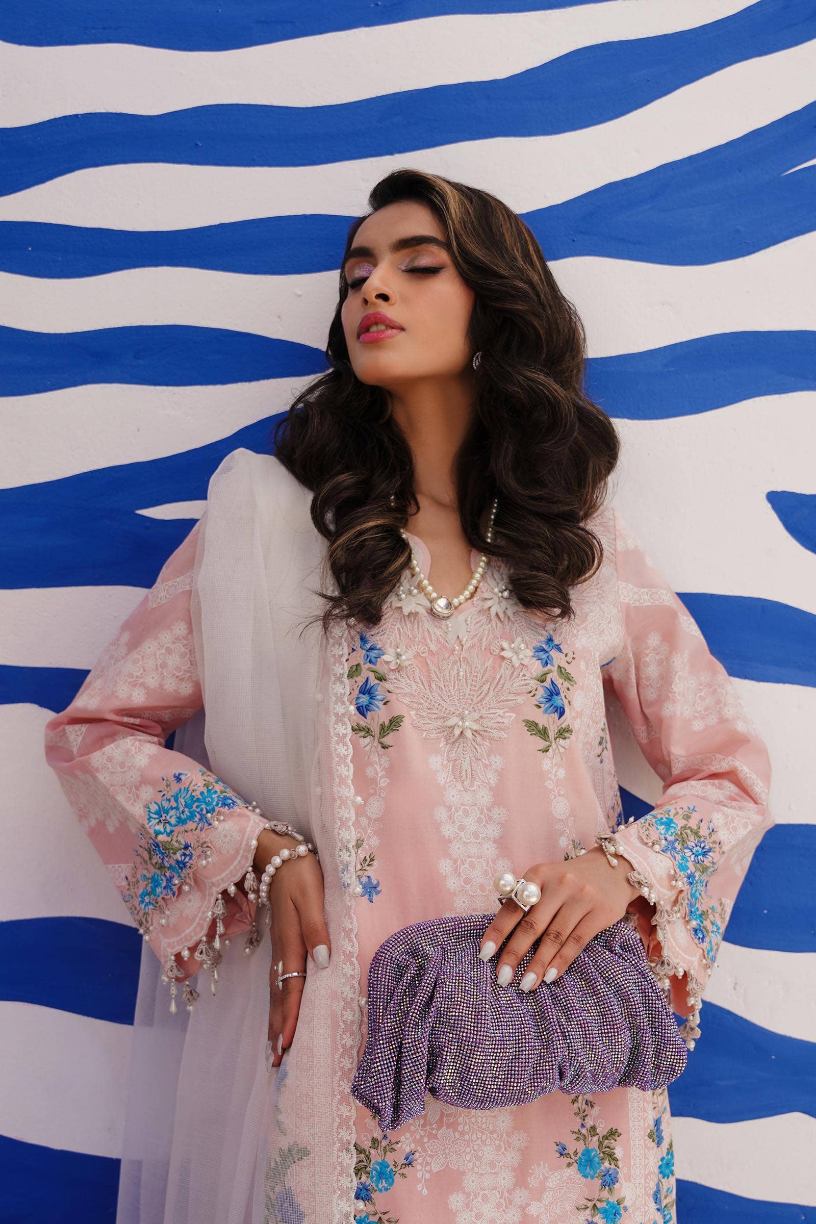Sana Safinaz | Muzlin Spring 24 | M241-020B-CW by Sana Safinaz - Designer Dress - Type: Ladies Clothes - Available at Libayah - 100% Original