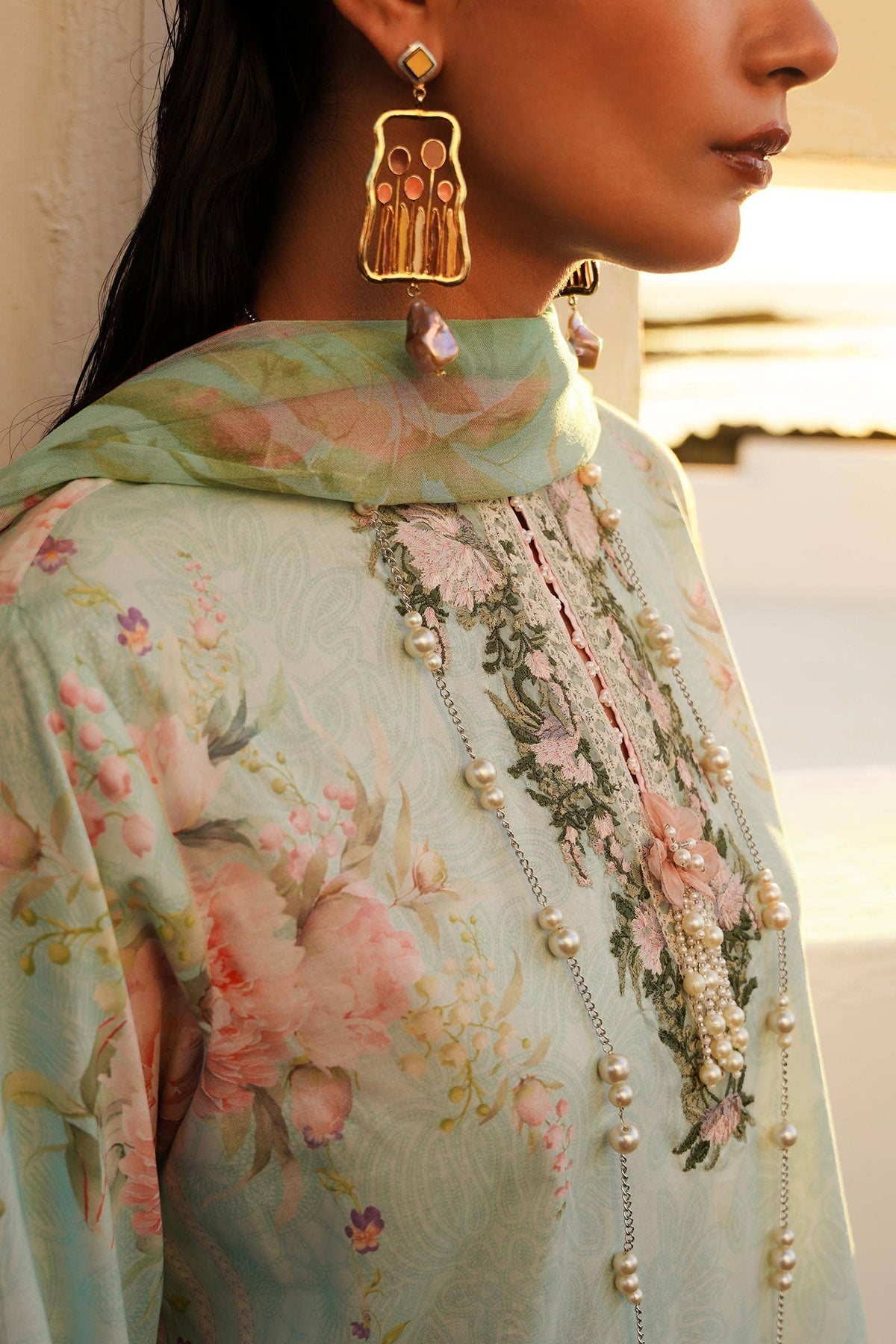 Sana Safinaz | Muzlin Spring 24 | M241-004A-CI by Sana Safinaz - Designer Dress - Type: Ladies Clothes - Available at Libayah - 100% Original