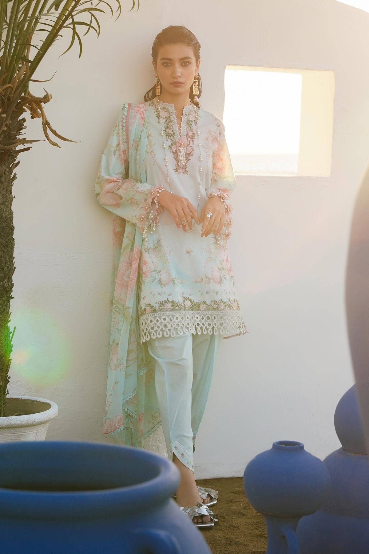 Sana Safinaz | Muzlin Spring 24 | M241-004A-CI by Sana Safinaz - Designer Dress - Type: Ladies Clothes - Available at Libayah - 100% Original