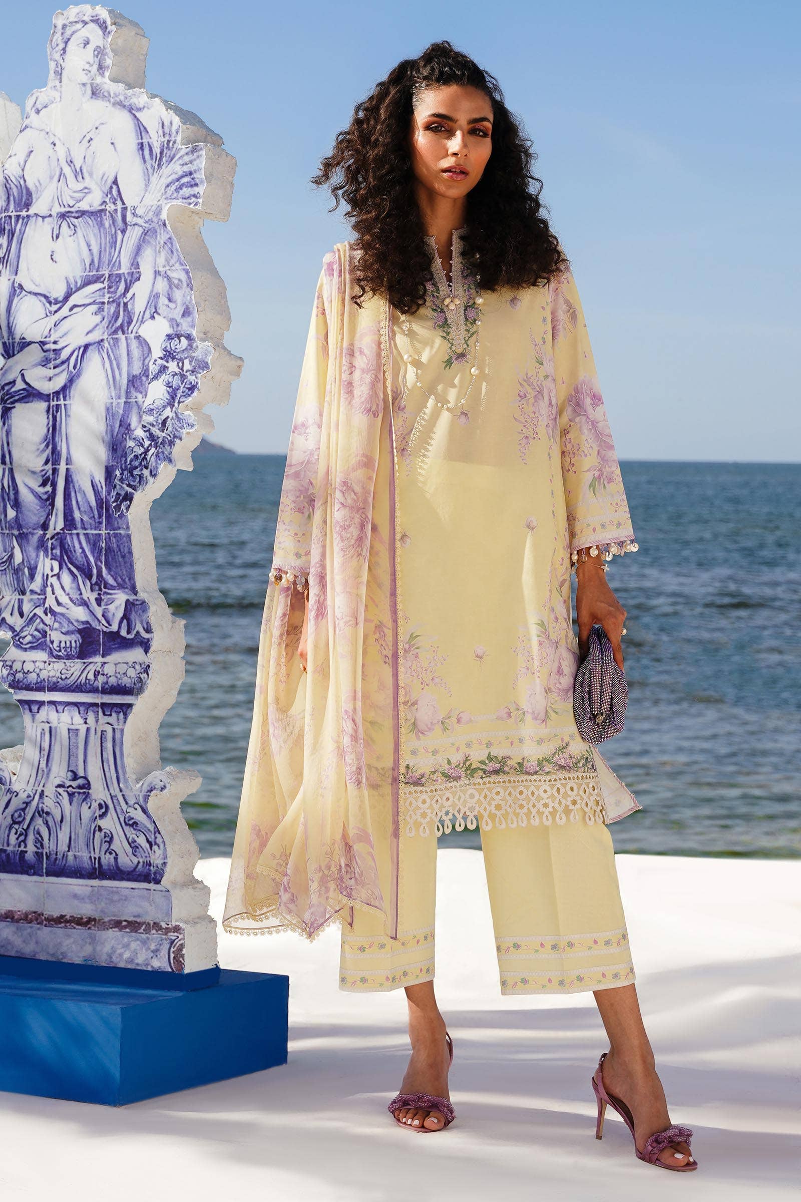Sana Safinaz | Muzlin Spring 24 | M241-004B-CI by Sana Safinaz - Designer Dress - Type: Ladies Clothes - Available at Libayah - 100% Original