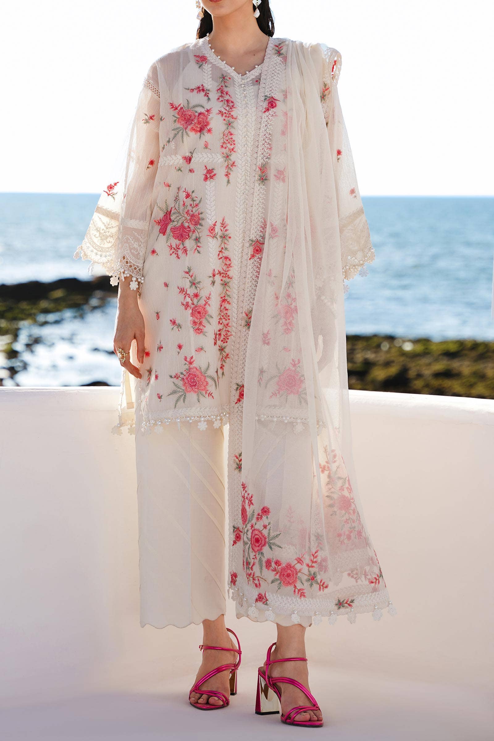 Sana Safinaz | Muzlin Spring 24 | M241-001A-CX by Sana Safinaz - Designer Dress - Type: Ladies Clothes - Available at Libayah - 100% Original