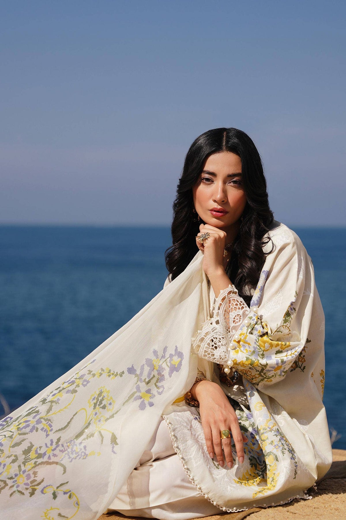 Sana Safinaz | Muzlin Spring 24 | M241-006A-CJ by Sana Safinaz - Designer Dress - Type: Ladies Clothes - Available at Libayah - 100% Original