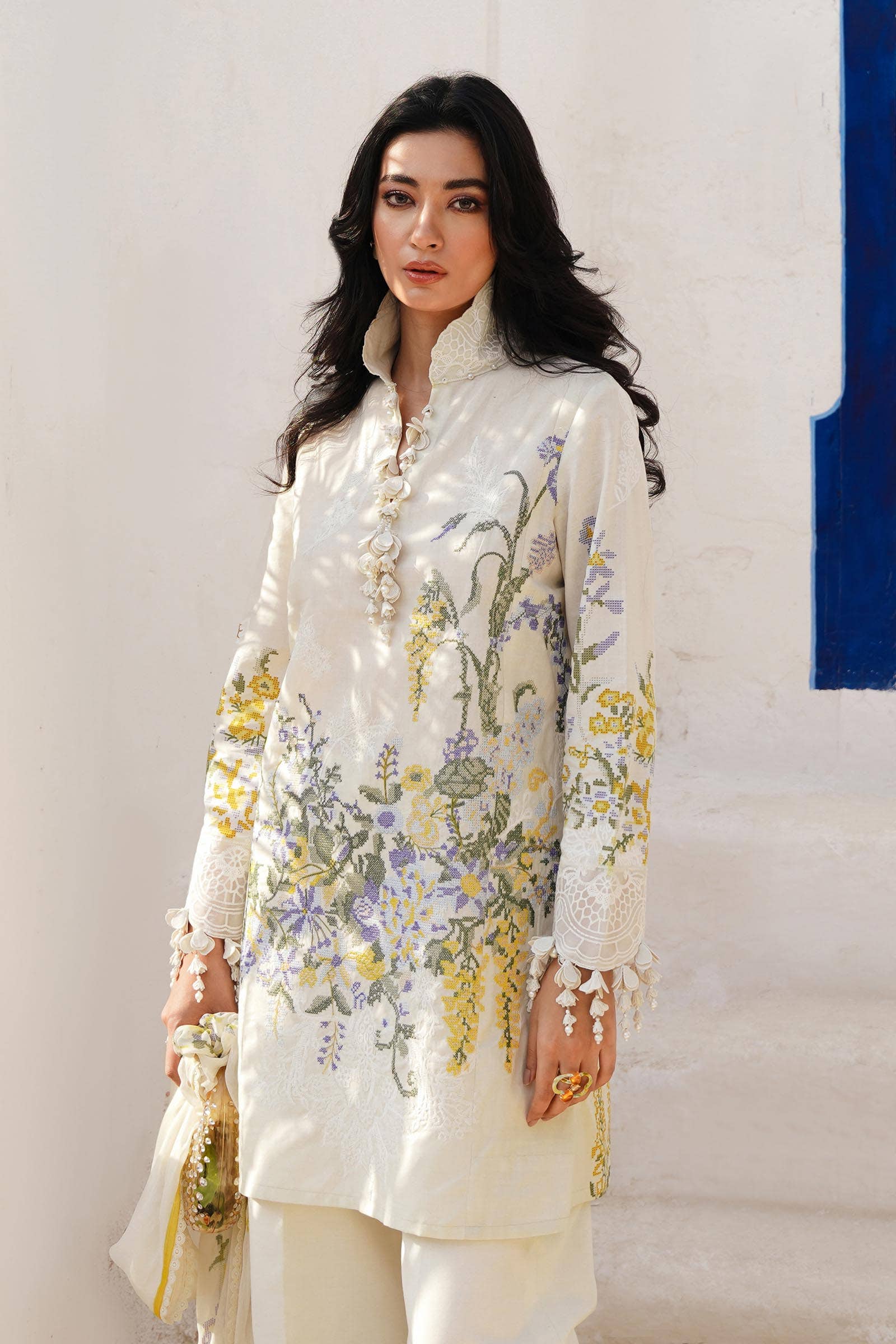 Sana Safinaz | Muzlin Spring 24 | M241-006A-CJ by Sana Safinaz - Designer Dress - Type: Ladies Clothes - Available at Libayah - 100% Original