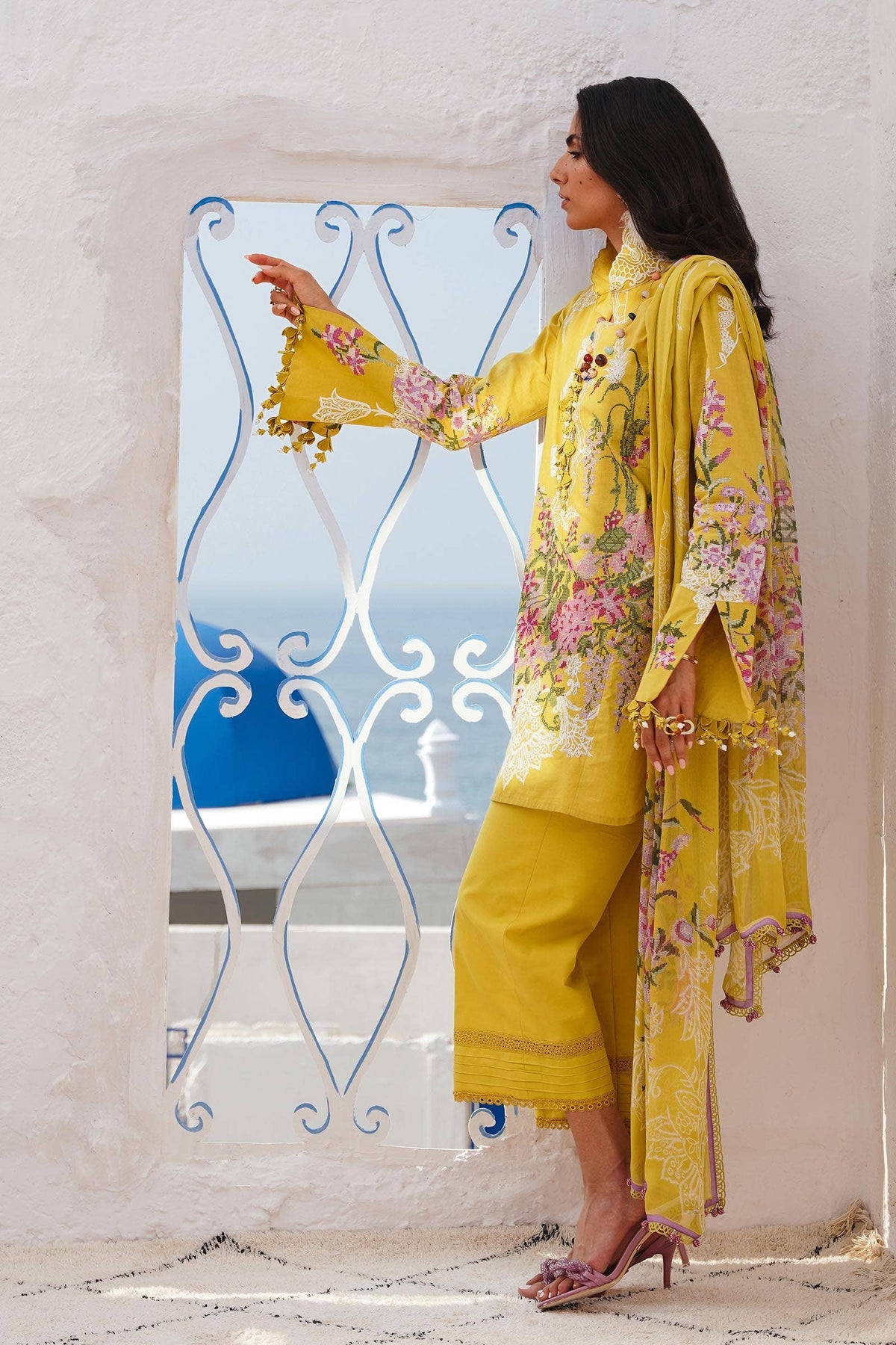 Sana Safinaz | Muzlin Spring 24 | M241-006B-CJ by Sana Safinaz - Designer Dress - Type: Ladies Clothes - Available at Libayah - 100% Original