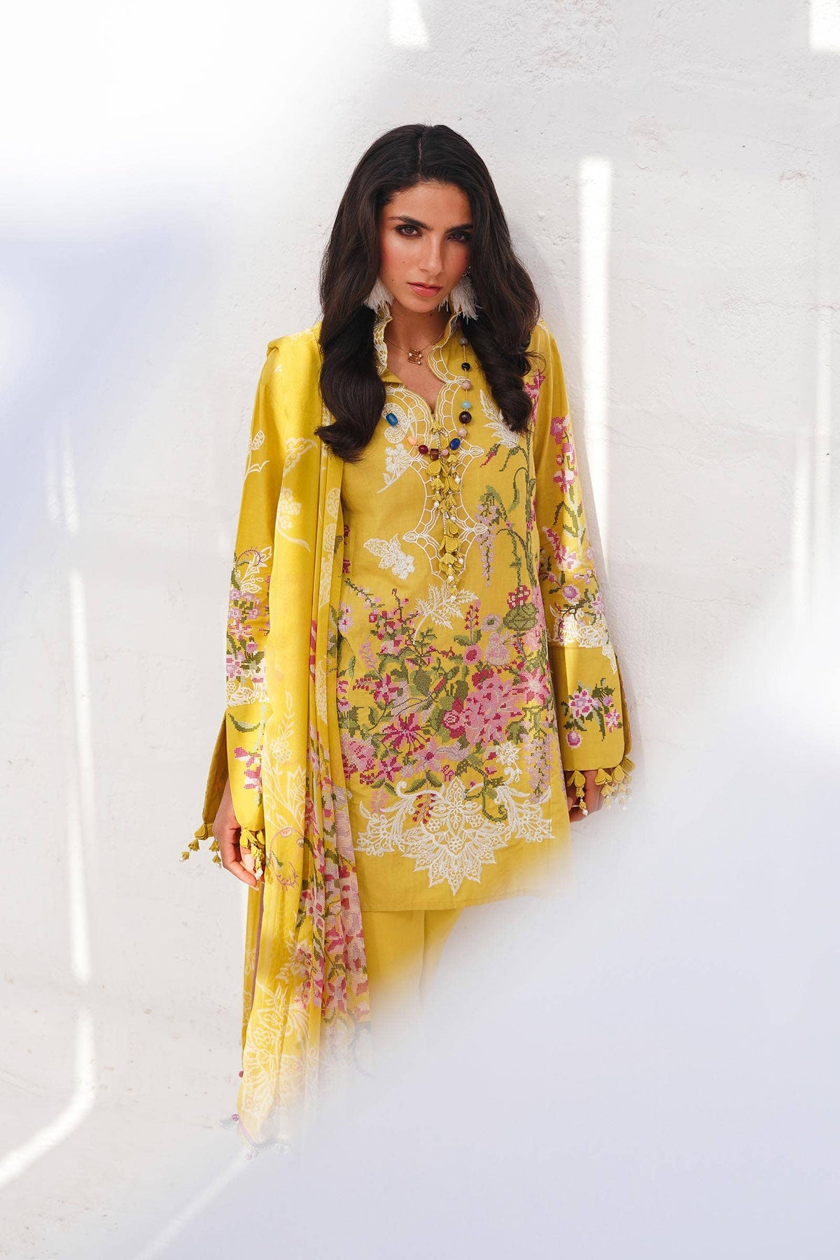 Sana Safinaz | Muzlin Spring 24 | M241-006B-CJ by Sana Safinaz - Designer Dress - Type: Ladies Clothes - Available at Libayah - 100% Original