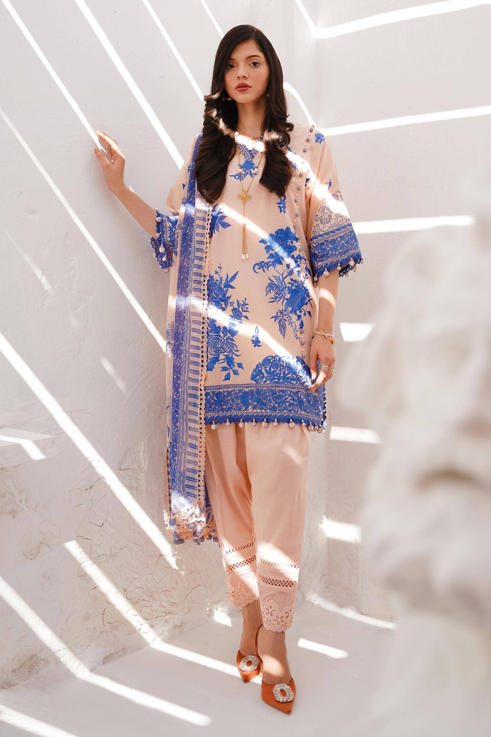 Sana Safinaz | Muzlin Spring 24 | M241-007B-CJ by Sana Safinaz - Designer Dress - Type: Ladies Clothes - Available at Libayah - 100% Original