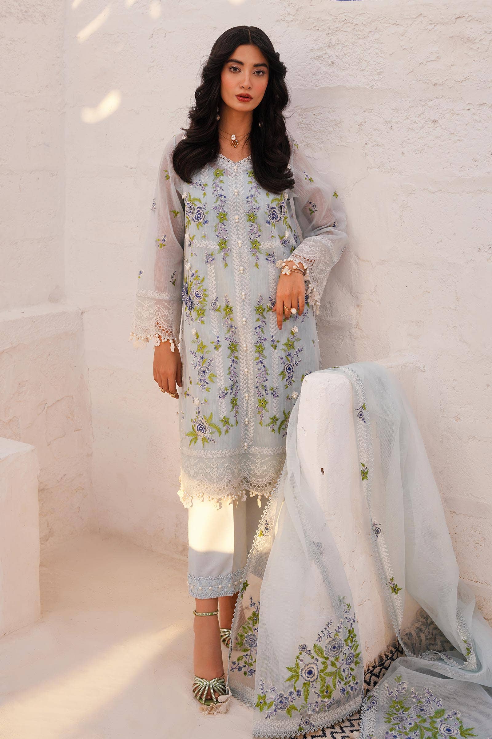Sana Safinaz | Muzlin Spring 24 | M241-001B-CX by Sana Safinaz - Designer Dress - Type: Ladies Clothes - Available at Libayah - 100% Original