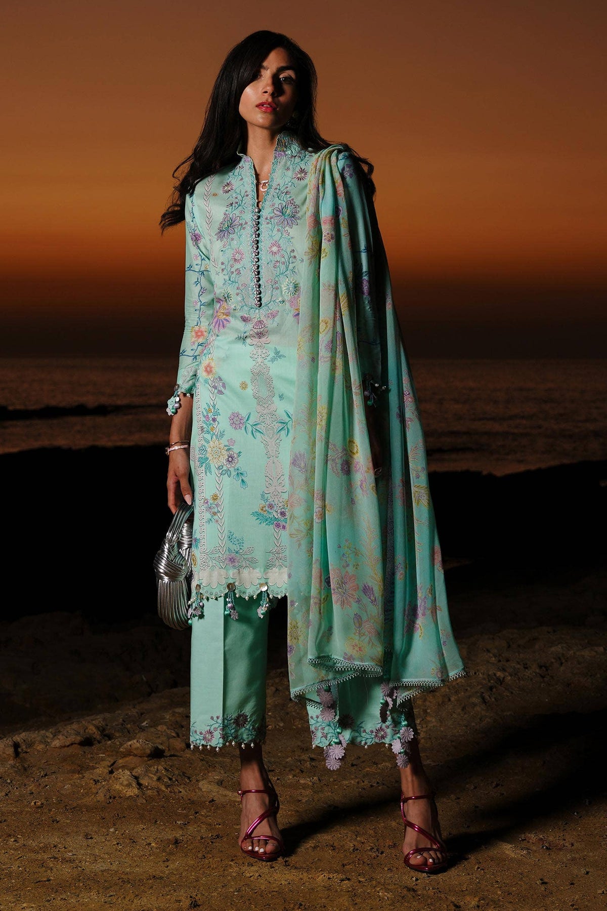 Sana Safinaz | Muzlin Spring 24 | M241-008B-CI by Sana Safinaz - Designer Dress - Type: Ladies Clothes - Available at Libayah - 100% Original