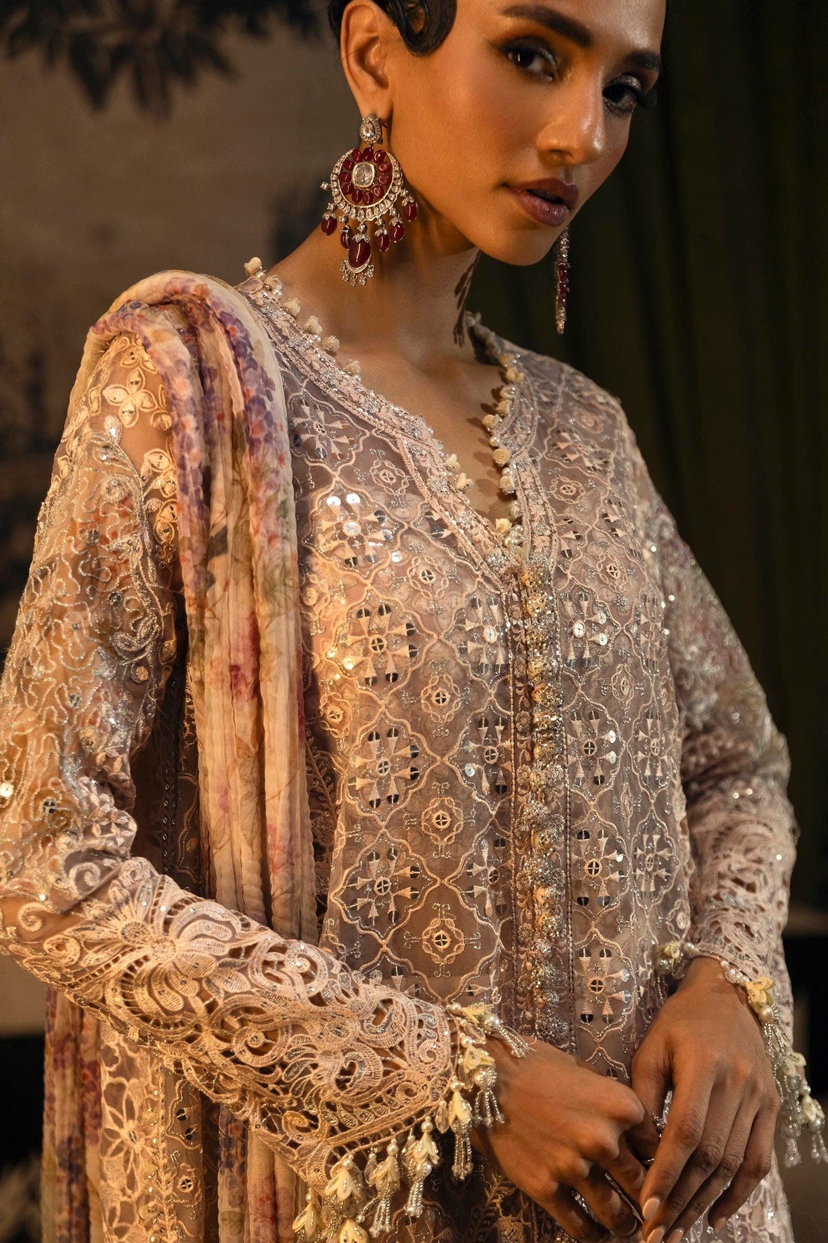 Sana Safinaz | Nura Festive 25 |  N251-004-3DJ by Sana Safinaz - Designer Dress  - Type : Ladies Clothes - Available at Libayah - 100% Original 