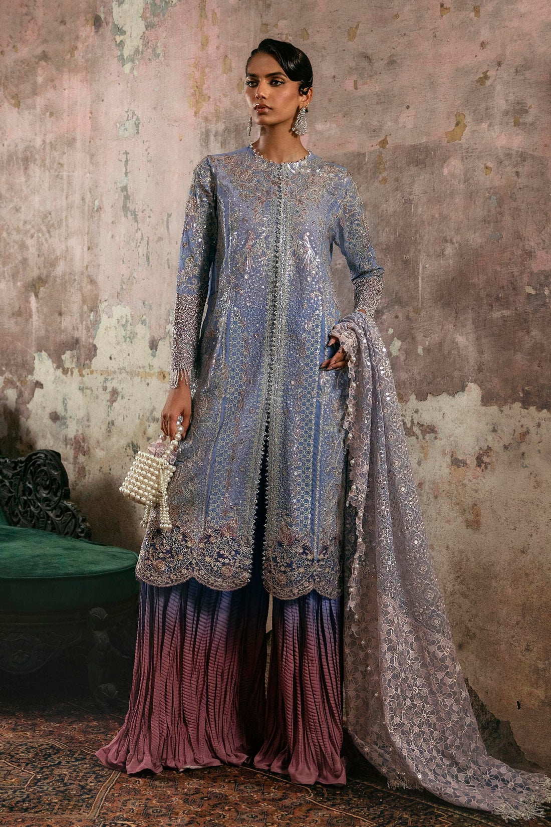 Sana Safinaz | Nura Festive 25 | N252-006-3CX by Sana Safinaz - Designer Dress - Type: Ladies Clothes - Available at Libayah - 100% Original