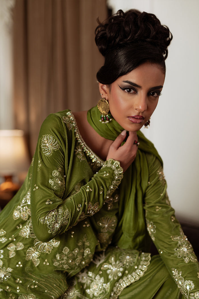 Saira Rizwan | Velvet Pret 25 | KAHWA-SRVP25-08 by Saira Rizwan - Designer Dress - Type : Ladies Clothes - Available at Libayah - 100% Original 