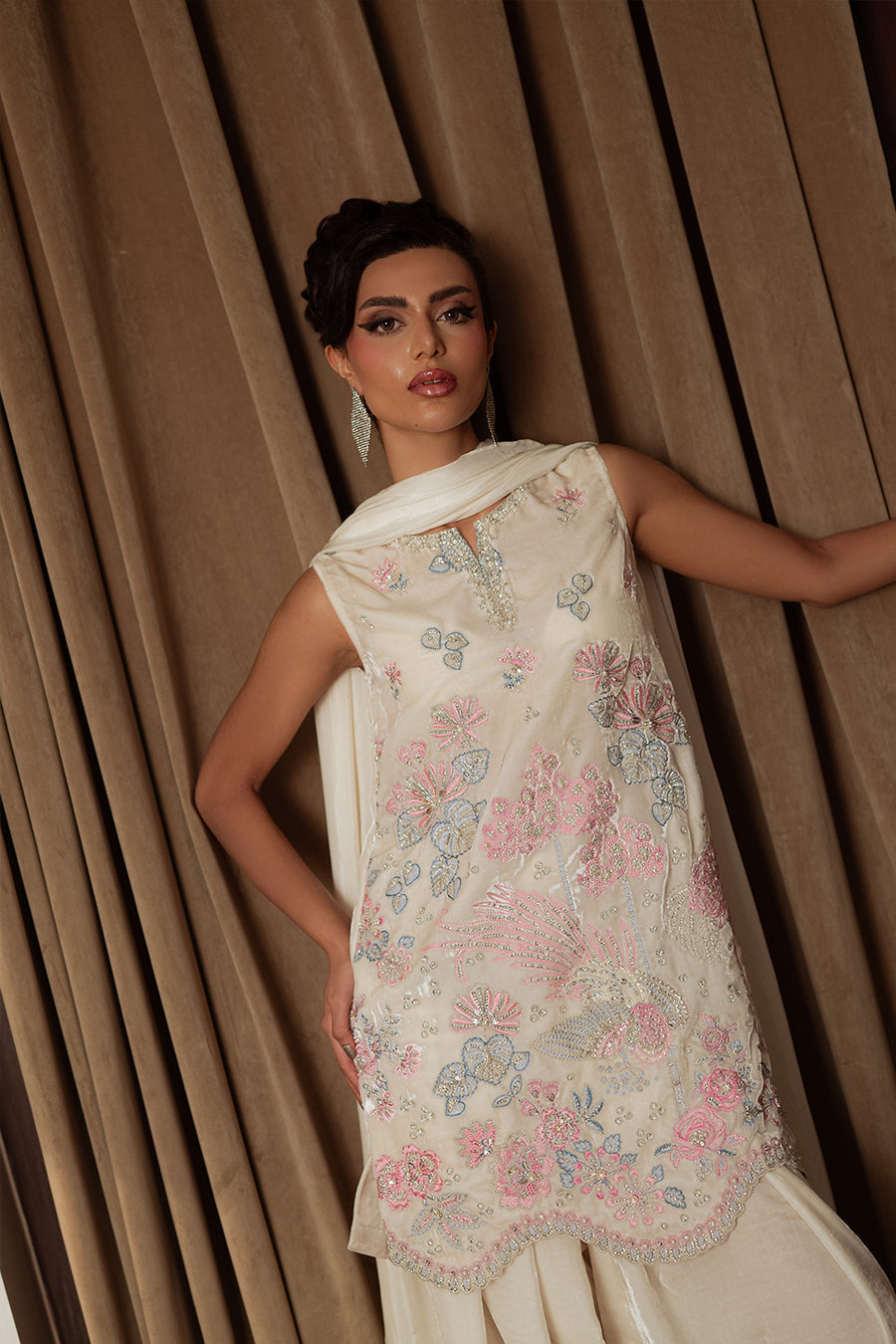 Saira Rizwan | Velvet Pret 25 | NARGIS-SRVP25-07 by Saira Rizwan - Designer Dress - Type : Ladies Clothes - Available at Libayah - 100% Original 