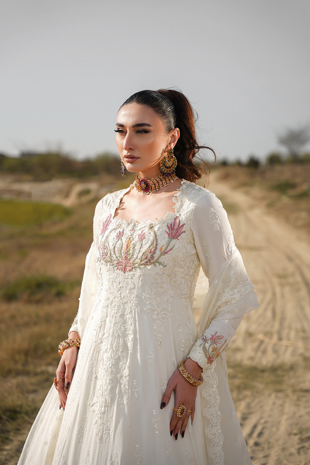 Nilofer Shahid | Verve Summer 24 | Kaira   Verve SS 24 by Nilofer Shahid - Designer Dress - Type: Ladies Clothes - Available at Libayah - 100% Original
