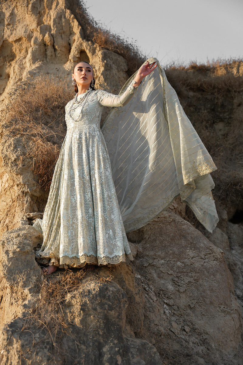 Nilofer Shahid | Verve Summer 24 | Mavi   Verve SS 24 by Nilofer Shahid - Designer Dress - Type: Ladies Clothes - Available at Libayah - 100% Original