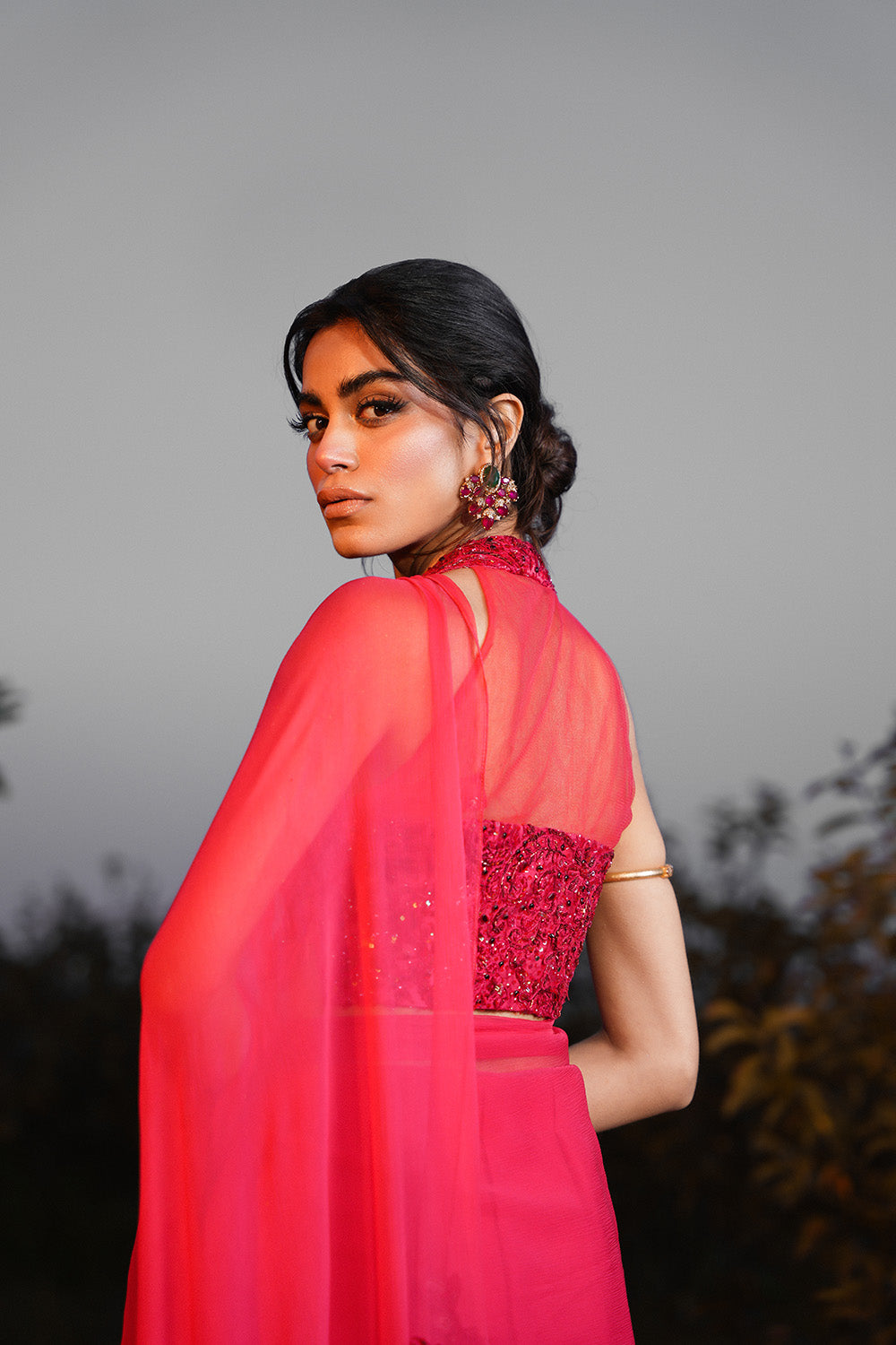 Nilofer Shahid | Verve Summer 24 | Radiant Rebel (Saree) by Nilofer Shahid - Designer Dress - Type: Ladies Clothes - Available at Libayah - 100% Original