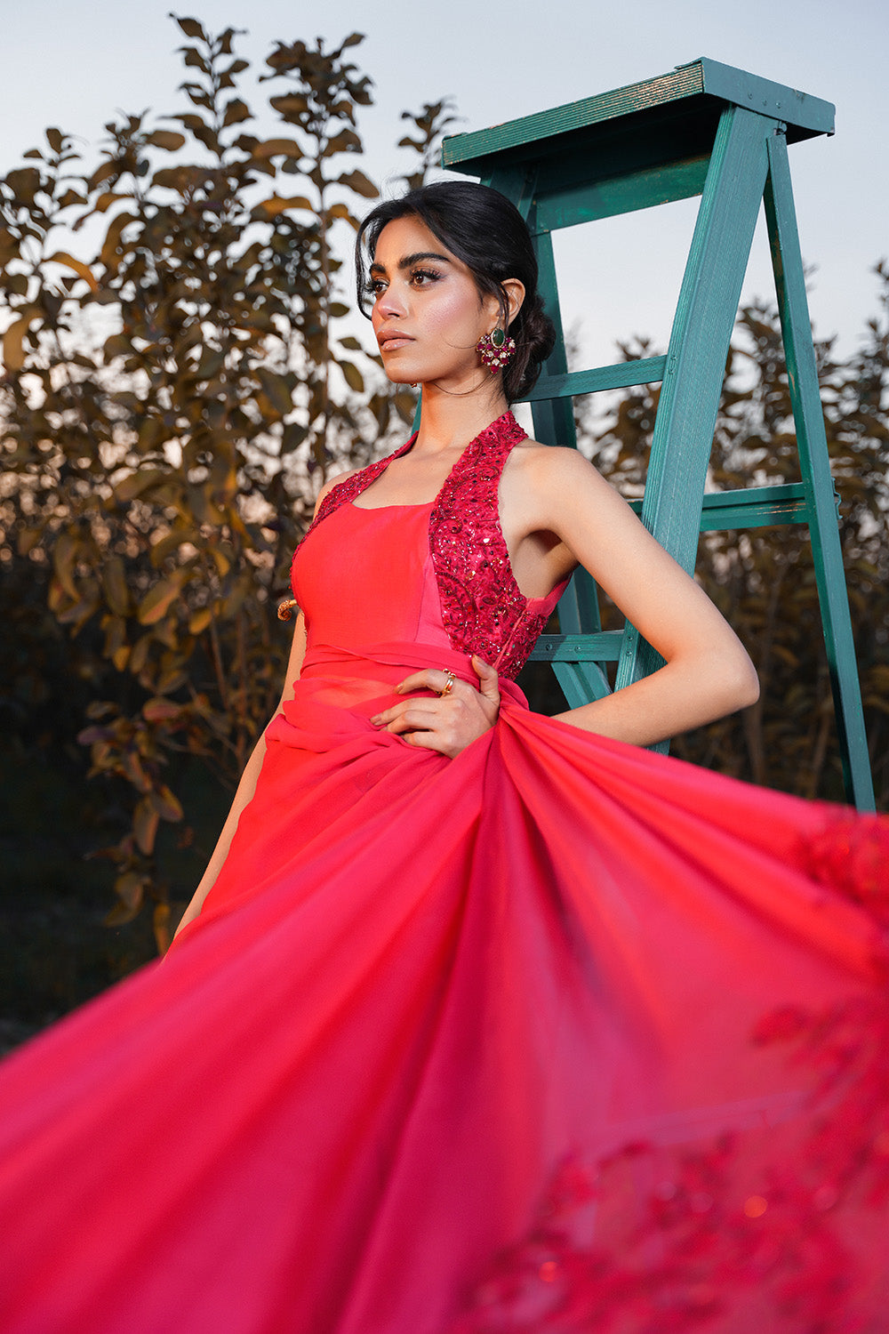 Nilofer Shahid | Verve Summer 24 | Radiant Rebel (Saree) by Nilofer Shahid - Designer Dress - Type: Ladies Clothes - Available at Libayah - 100% Original