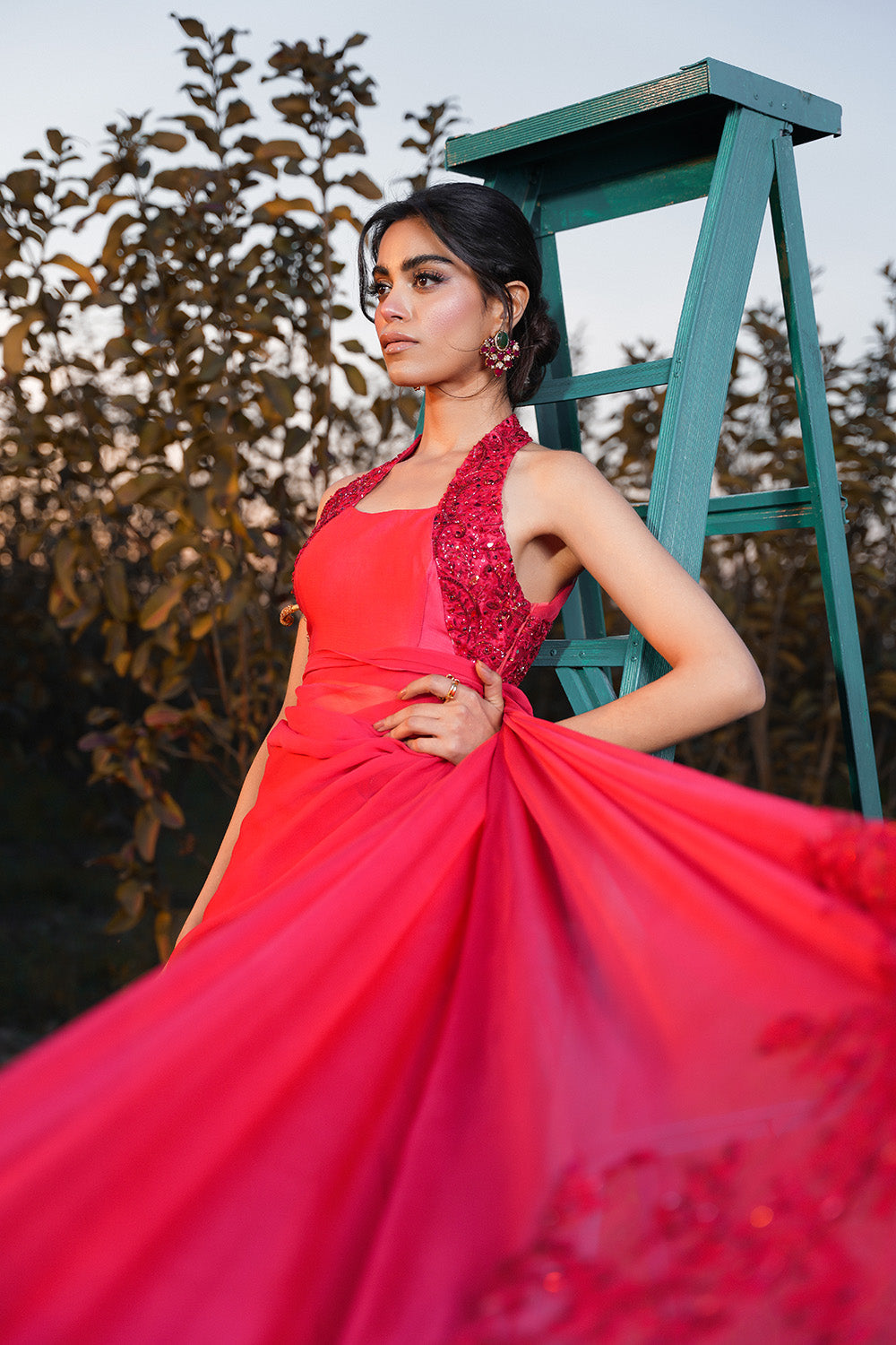 Nilofer Shahid | Verve Summer 24 | Radiant Rebel (Saree) by Nilofer Shahid - Designer Dress - Type: Ladies Clothes - Available at Libayah - 100% Original