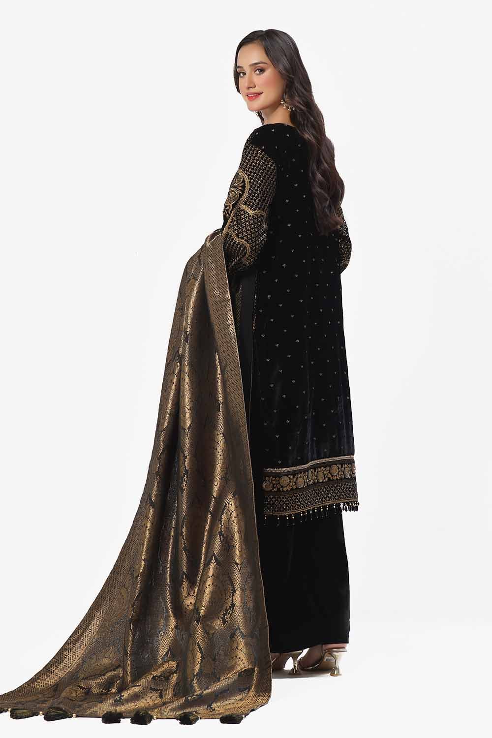 Gul Ahmed | Winter Collection 24 | Jacquard Dupatta NS-42001 by Gul Ahmed - Designer Dress - Type: Ladies Clothes - Available at Libayah - 100% Original