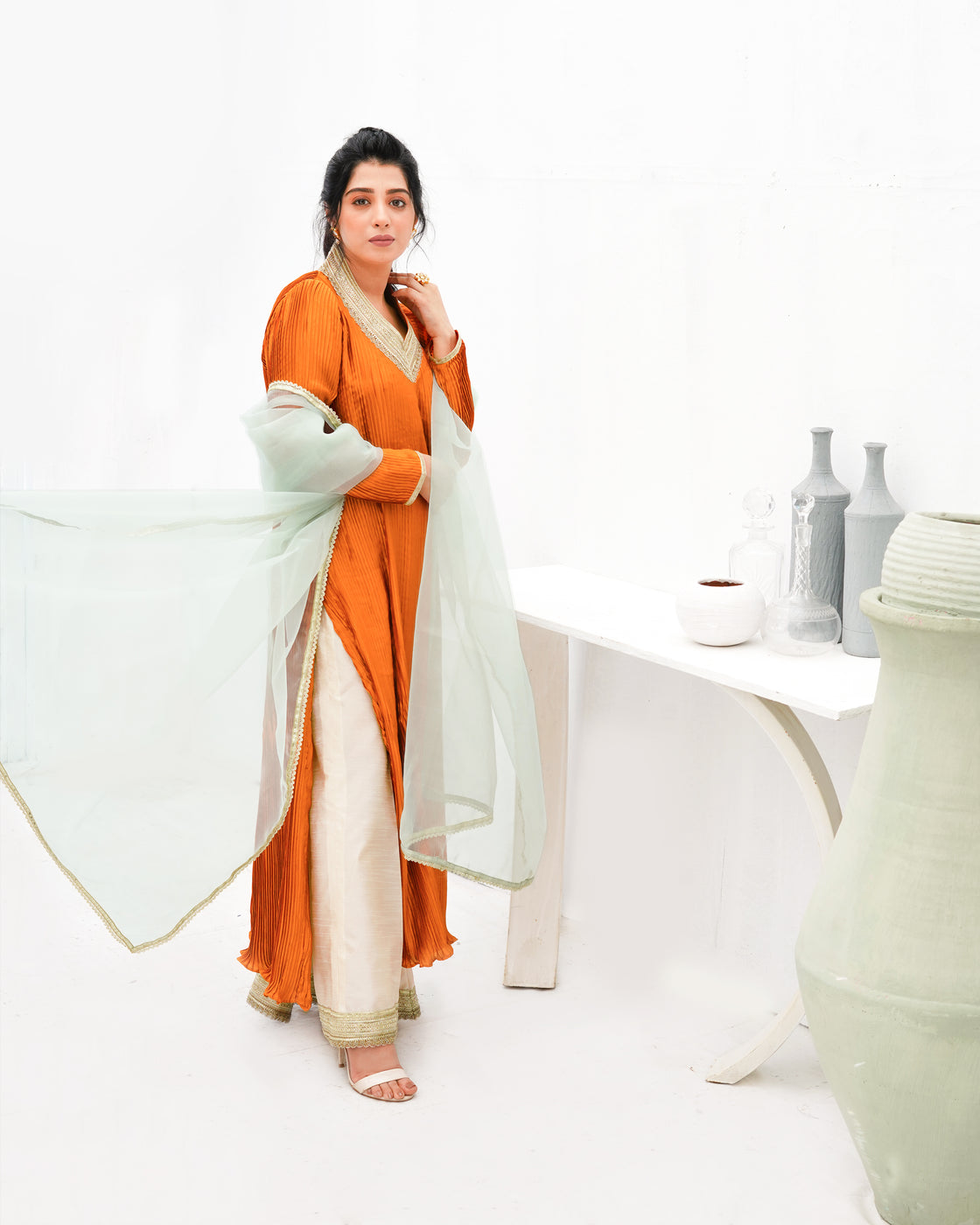 Zar | Formals Wear | Orange by Zar - Designer Dress - Type: Ladies Clothes - Available at Libayah - 100% Original