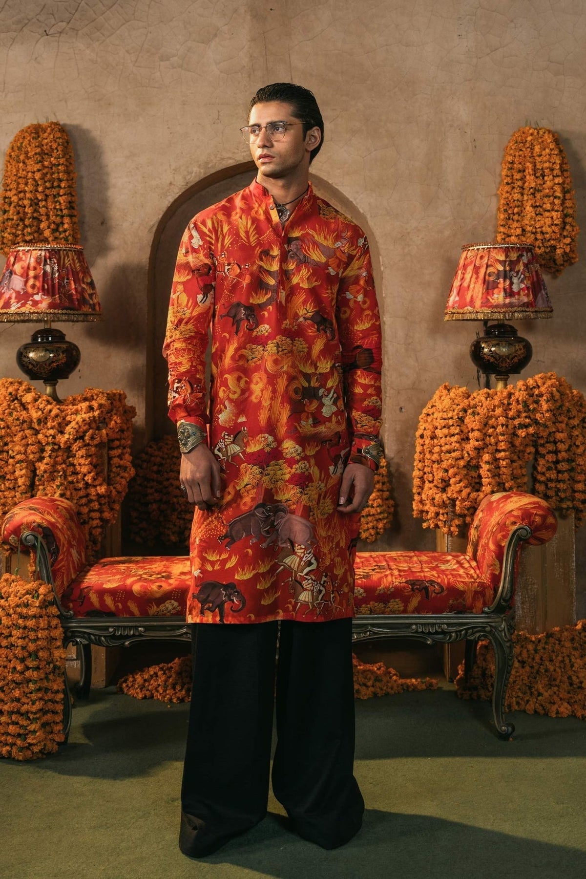 Pakistani Menswear | Ozra by Fahad Hussayn - Designer Dress - Type: MensWear - Available at Libayah - 100% Original
