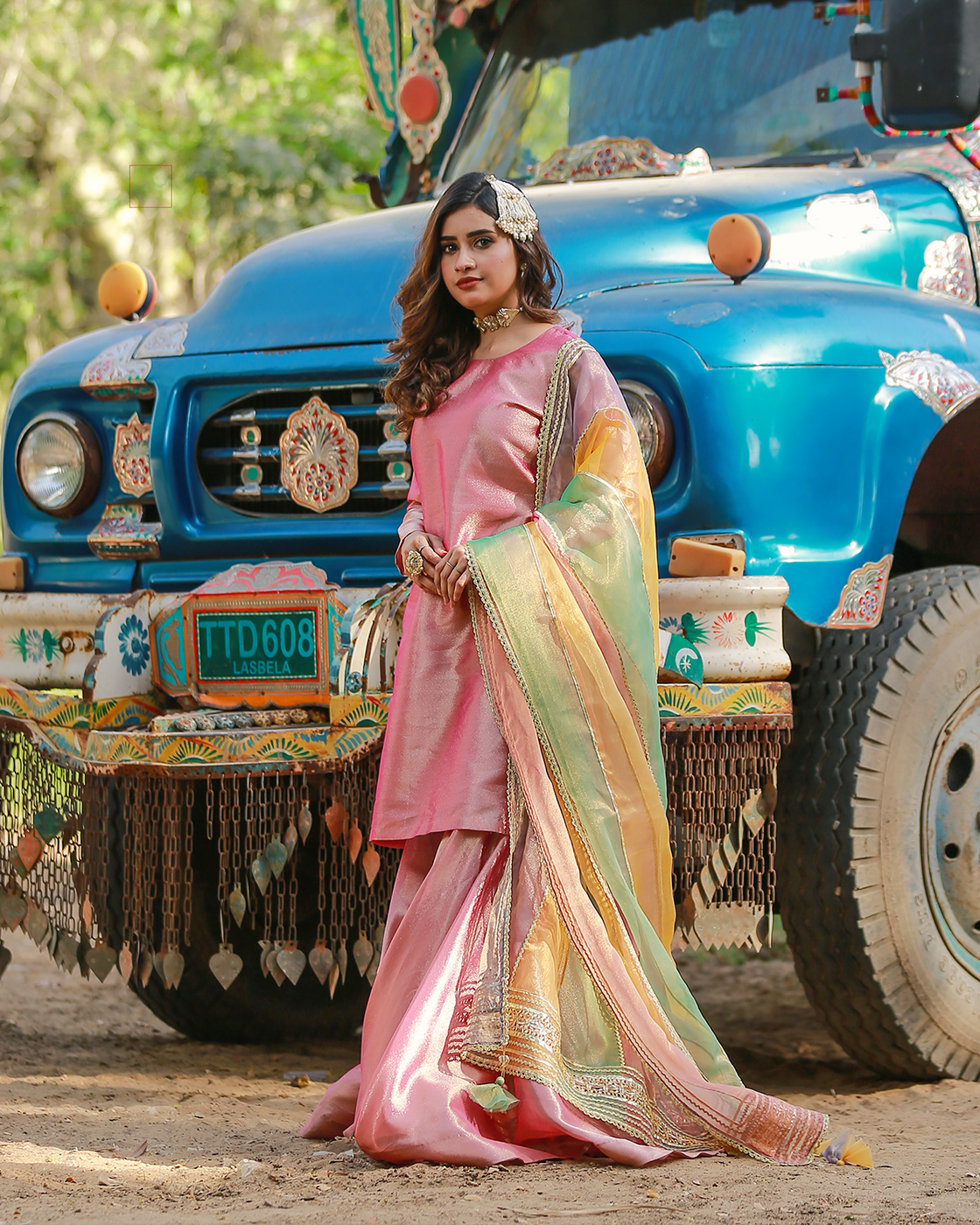 Zar | Gharara Formals | Pink by Zar - Designer Dress - Type: Ladies Clothes - Available at Libayah - 100% Original