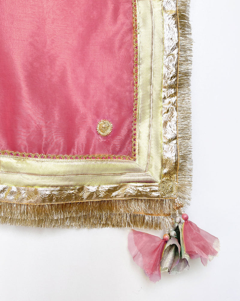 Zar | Gharara Formals | Gold/Pink by Zar - Designer Dress - Type: Ladies Clothes - Available at Libayah - 100% Original