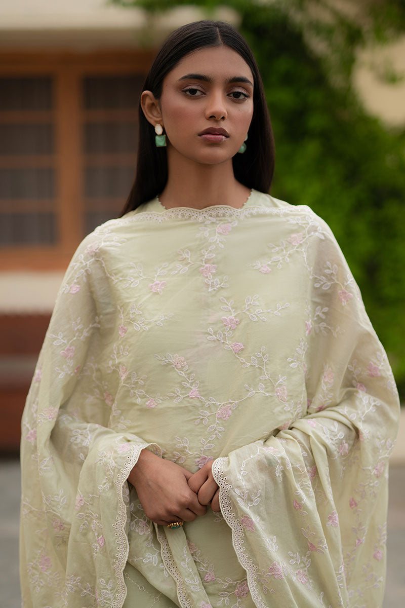 Cross Stitch | Mahiri Lawn 25 | CANARY GREEN by Cross Stitch - Designer Dress - Type: Ladies Clothes - Available at Libayah - 100% Original