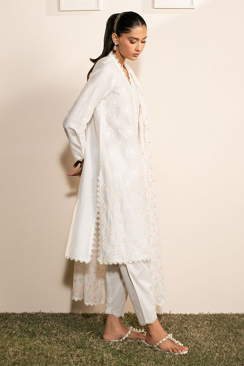 Cross Stitch | Mahiri Lawn 25 | IVORY GLINT by Cross Stitch - Designer Dress - Type: Ladies Clothes - Available at Libayah - 100% Original