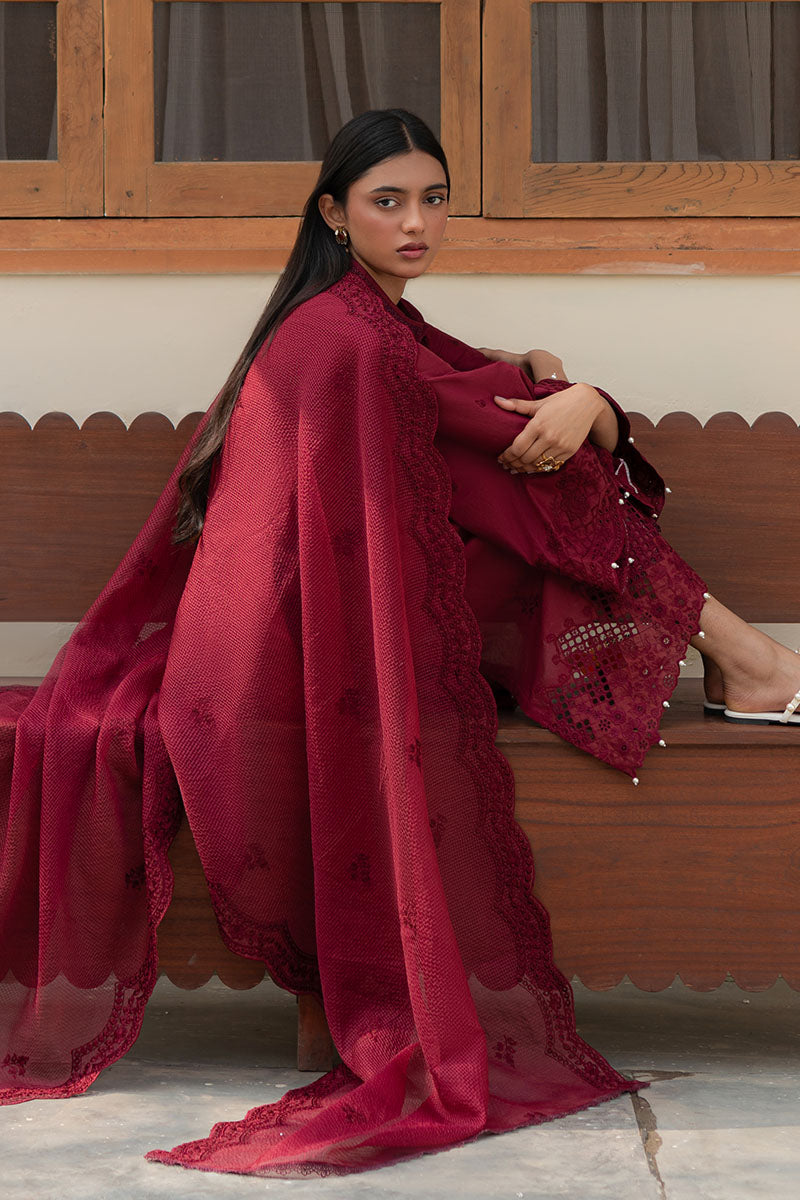 Cross Stitch | Mahiri Lawn 25 | RUBY GLINT by Cross Stitch - Designer Dress - Type: Ladies Clothes - Available at Libayah - 100% Original