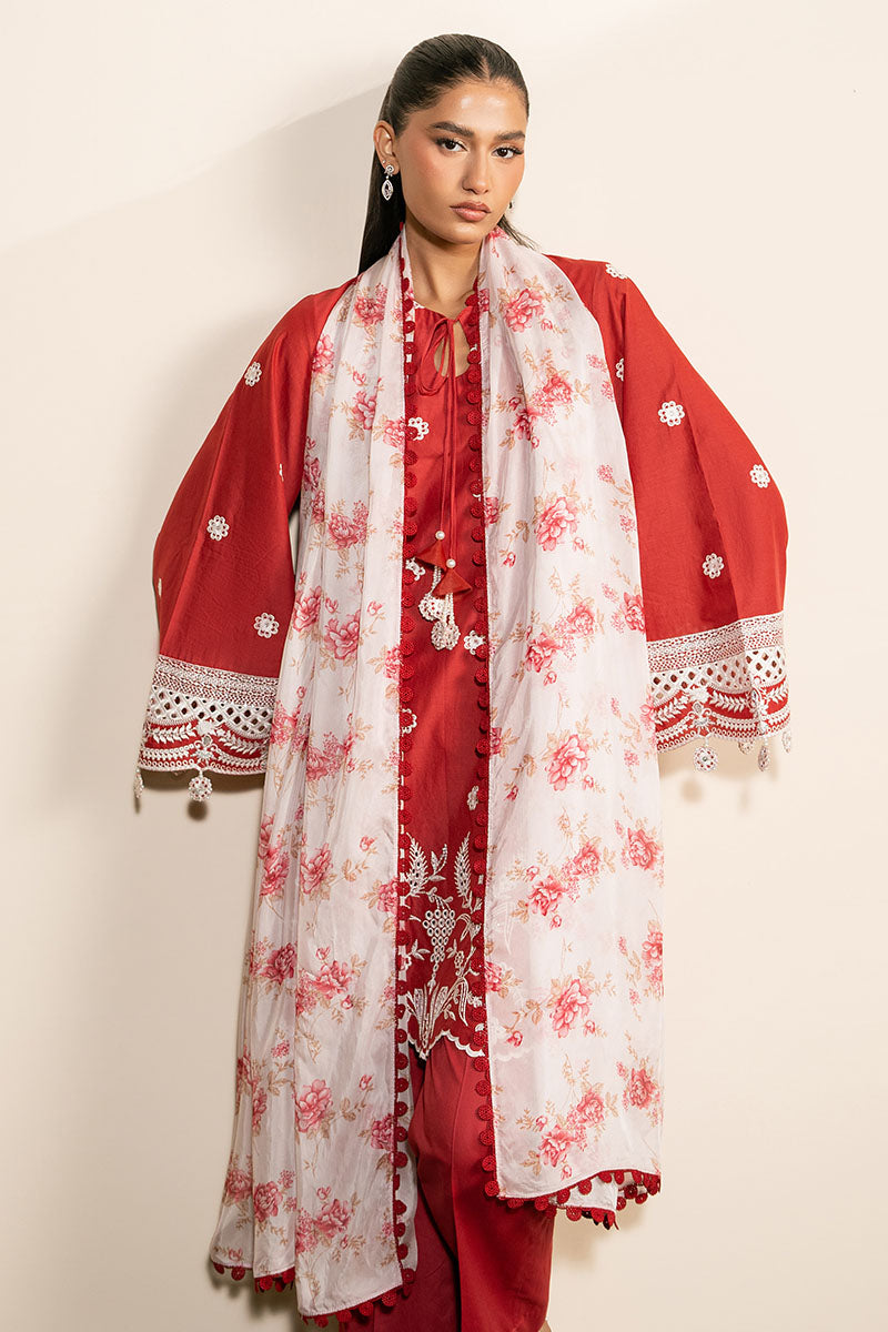 Cross Stitch | Mahiri Lawn 25 | SCARLET GARDEN by Cross Stitch - Designer Dress - Type: Ladies Clothes - Available at Libayah - 100% Original