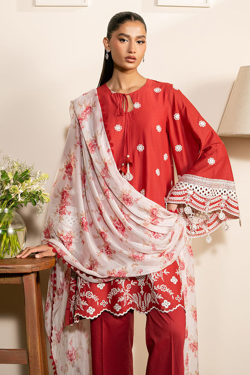 Cross Stitch | Mahiri Lawn 25 | SCARLET GARDEN by Cross Stitch - Designer Dress - Type: Ladies Clothes - Available at Libayah - 100% Original