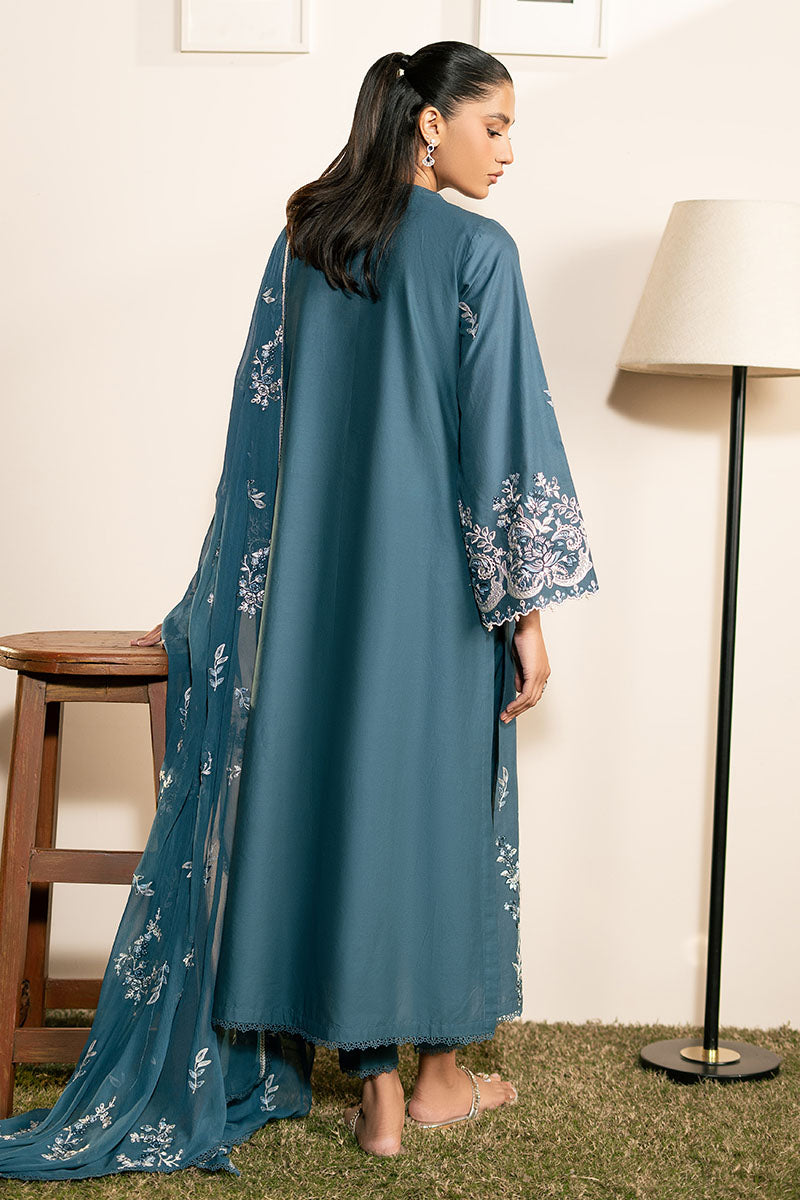 Cross Stitch | Mahiri Lawn 25 | TEAL SERENITY by Cross Stitch - Designer Dress - Type: Ladies Clothes - Available at Libayah - 100% Original