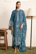 Cross Stitch | Mahiri Lawn 25 | TEAL SERENITY by Cross Stitch - Designer Dress - Type: Ladies Clothes - Available at Libayah - 100% Original
