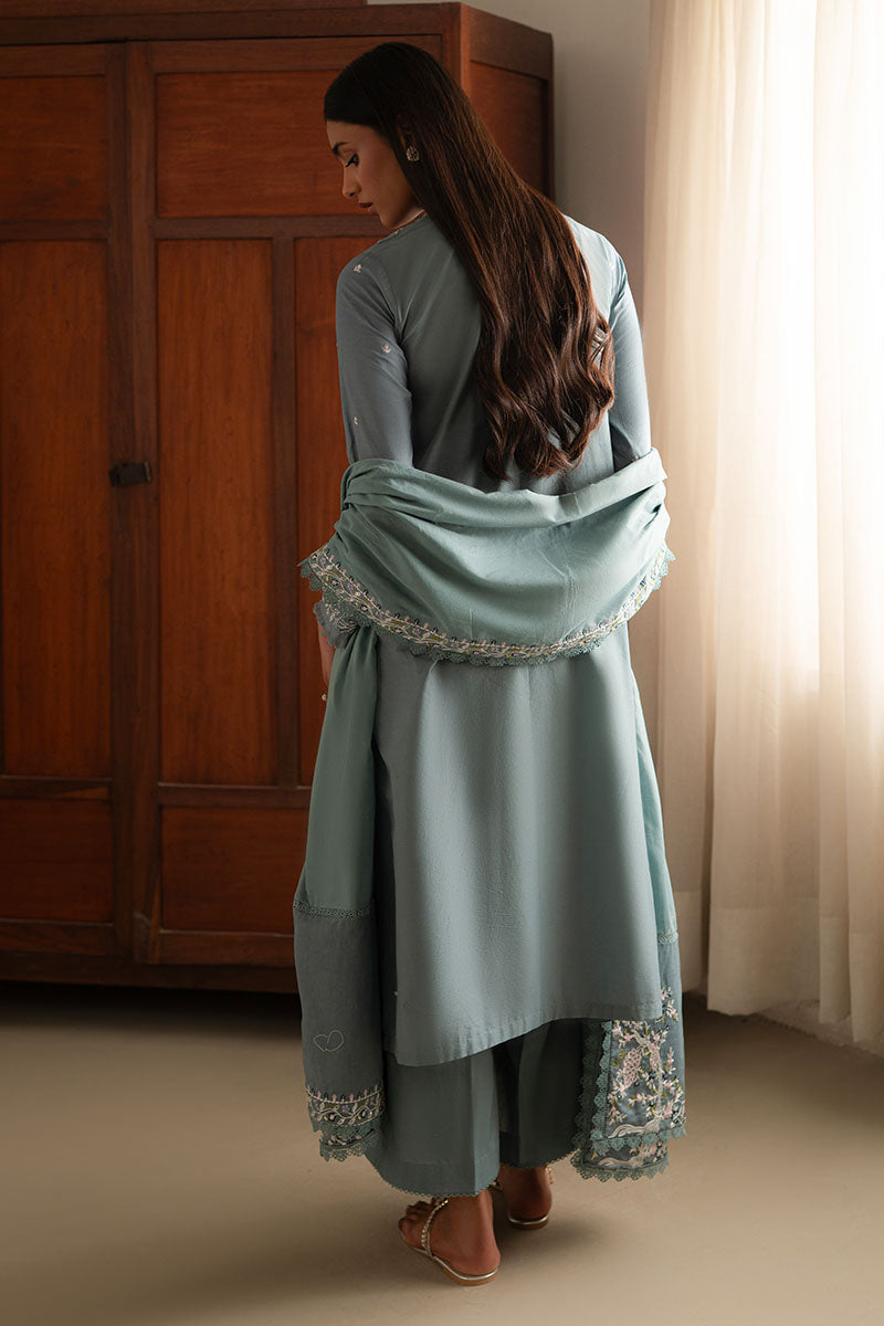 Cross Stitch | Mahiri Lawn 25 | MOONLIGHT BLUE by Cross Stitch - Designer Dress - Type: Ladies Clothes - Available at Libayah - 100% Original