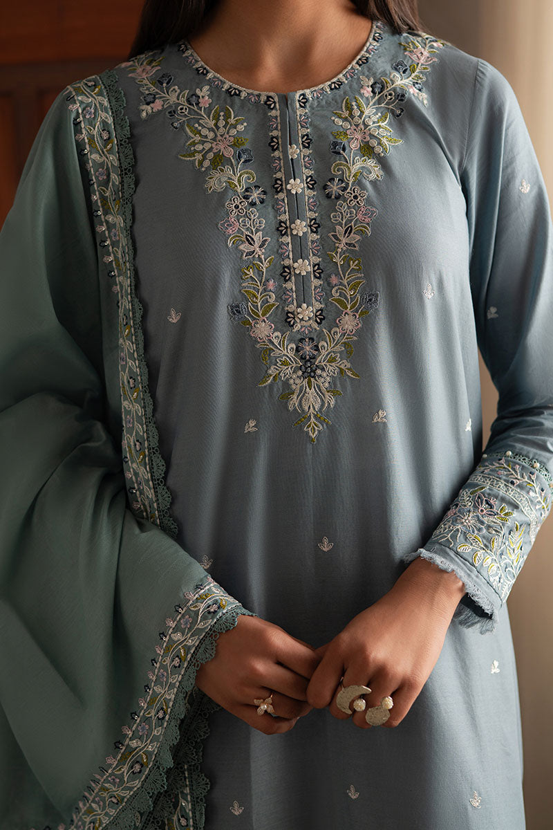 Cross Stitch | Mahiri Lawn 25 | MOONLIGHT BLUE by Cross Stitch - Designer Dress - Type: Ladies Clothes - Available at Libayah - 100% Original