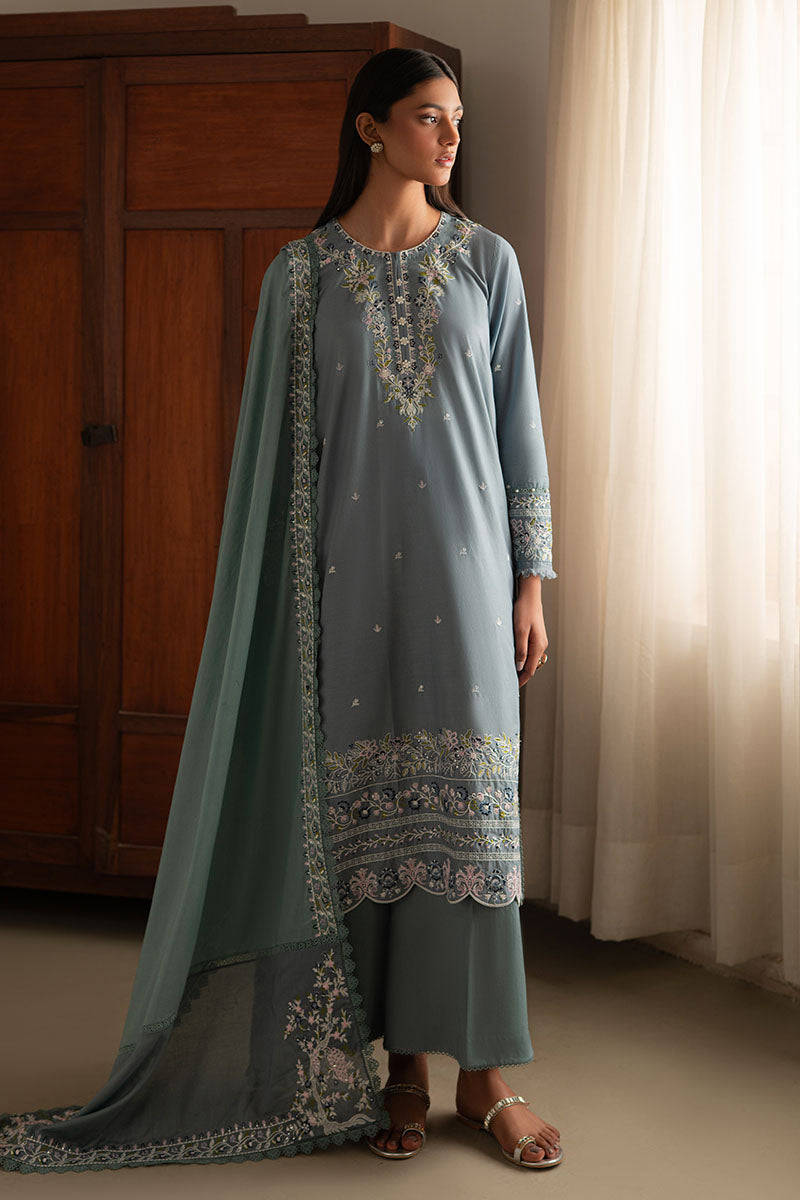 Cross Stitch | Mahiri Lawn 25 | MOONLIGHT BLUE by Cross Stitch - Designer Dress - Type: Ladies Clothes - Available at Libayah - 100% Original
