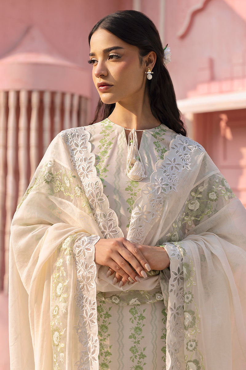 Cross Stitch | Premium Lawn 25 | GREEN TRELLIS by Cross Stitch - Designer Dress - Type: Ladies Clothes - Available at Libayah - 100% Original