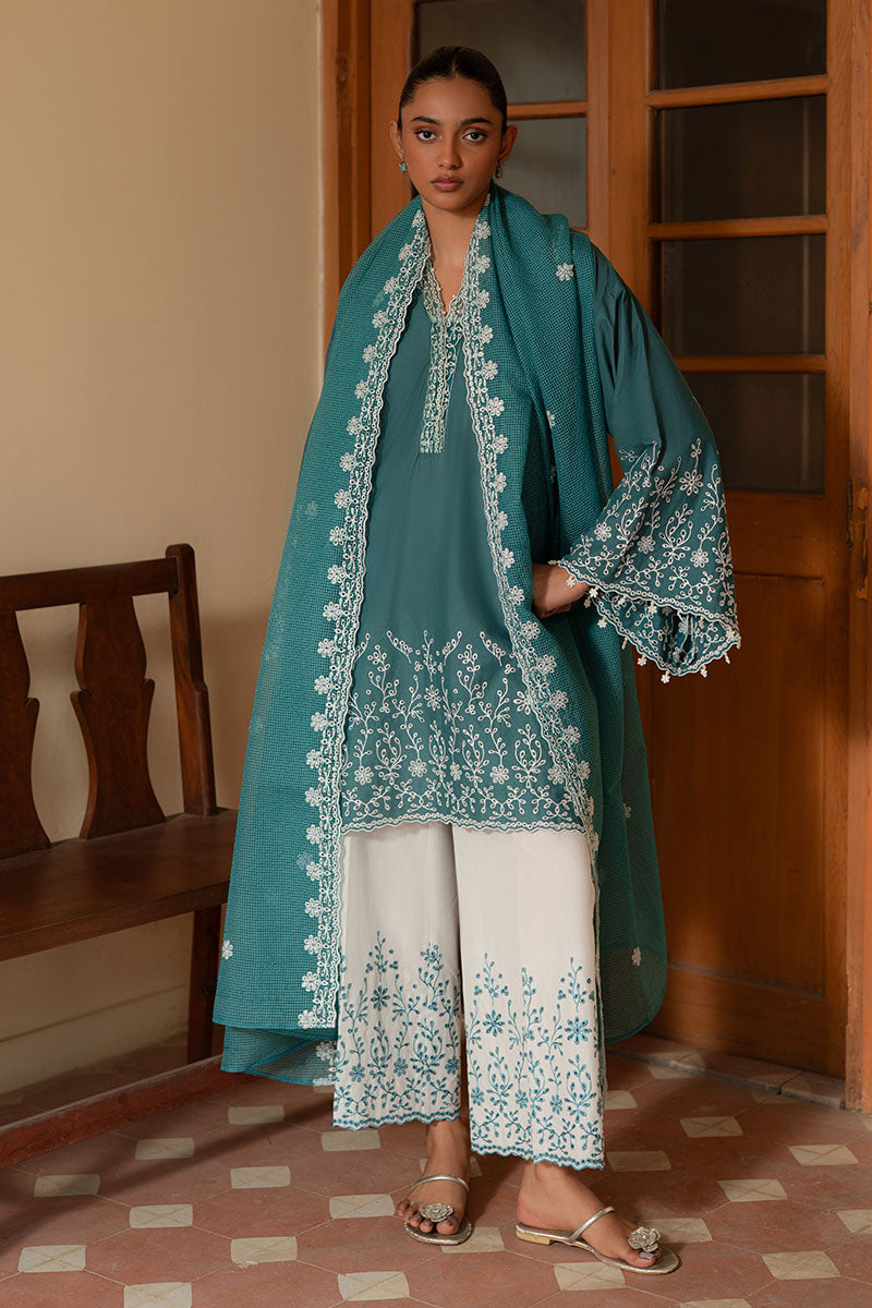 Cross Stitch | Mahiri Lawn 25 | TEAL DREAM by Cross Stitch - Designer Dress - Type: Ladies Clothes - Available at Libayah - 100% Original