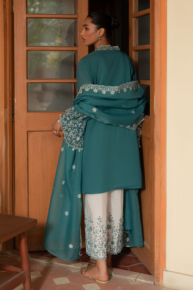 Cross Stitch | Mahiri Lawn 25 | TEAL DREAM by Cross Stitch - Designer Dress - Type: Ladies Clothes - Available at Libayah - 100% Original