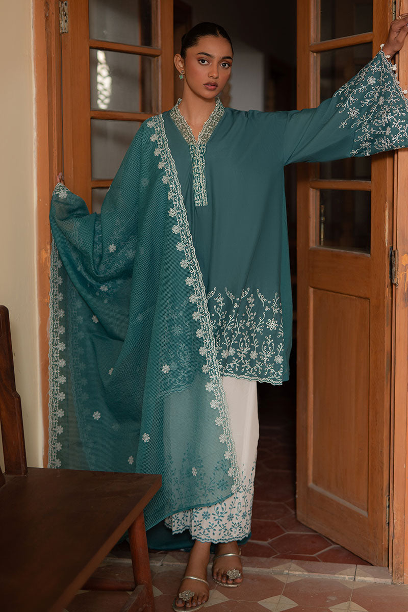Cross Stitch | Mahiri Lawn 25 | TEAL DREAM by Cross Stitch - Designer Dress - Type: Ladies Clothes - Available at Libayah - 100% Original