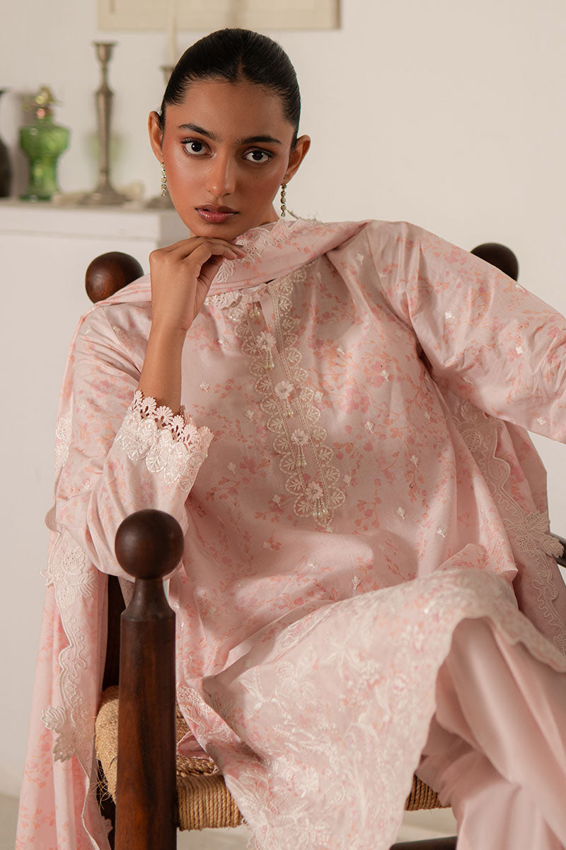 Cross Stitch | Mahiri Lawn 25 | PEACH PEARL by Cross Stitch - Designer Dress - Type: Ladies Clothes - Available at Libayah - 100% Original
