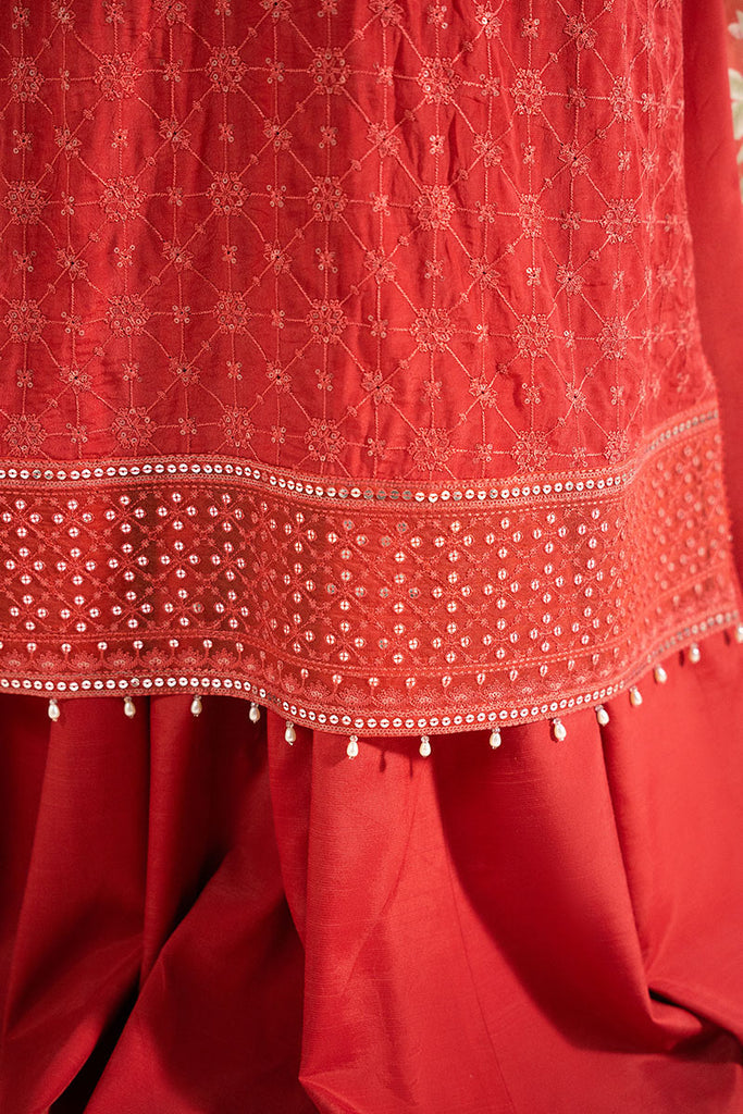 Cross Stitch | Luxe Atelier 25 | VERMILION CARDINAL by Cross Stitch - Designer Dress - Type: Ladies Clothes - Available at Libayah - 100% Original