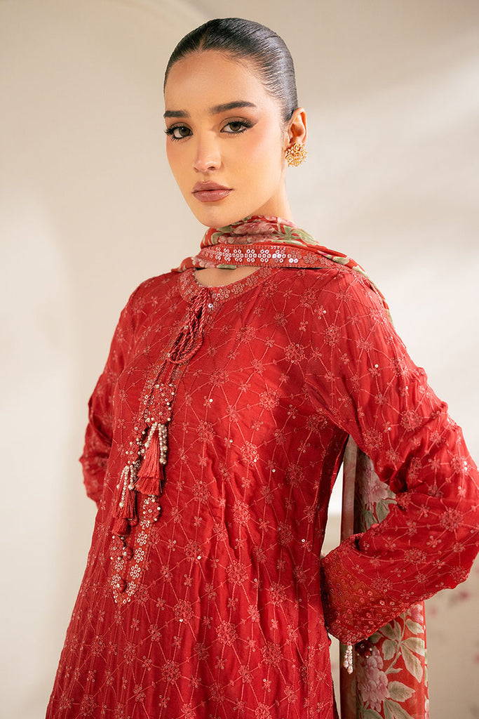 Cross Stitch | Luxe Atelier 25 | VERMILION CARDINAL by Cross Stitch - Designer Dress - Type: Ladies Clothes - Available at Libayah - 100% Original