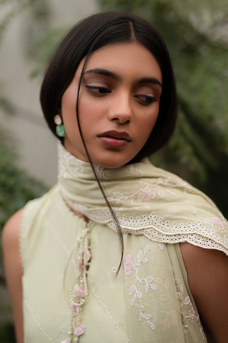 Cross Stitch | Mahiri Lawn 25 | CANARY GREEN by Cross Stitch - Designer Dress - Type: Ladies Clothes - Available at Libayah - 100% Original